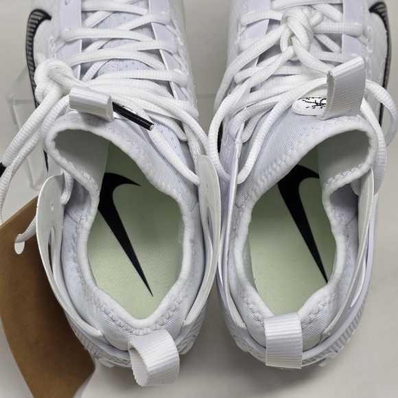 Nike Men’s Sz 9 Huarache 9 Elite LAX Lacrosse Cleats White/Black FD0088-101 New - Picture 10 of 10